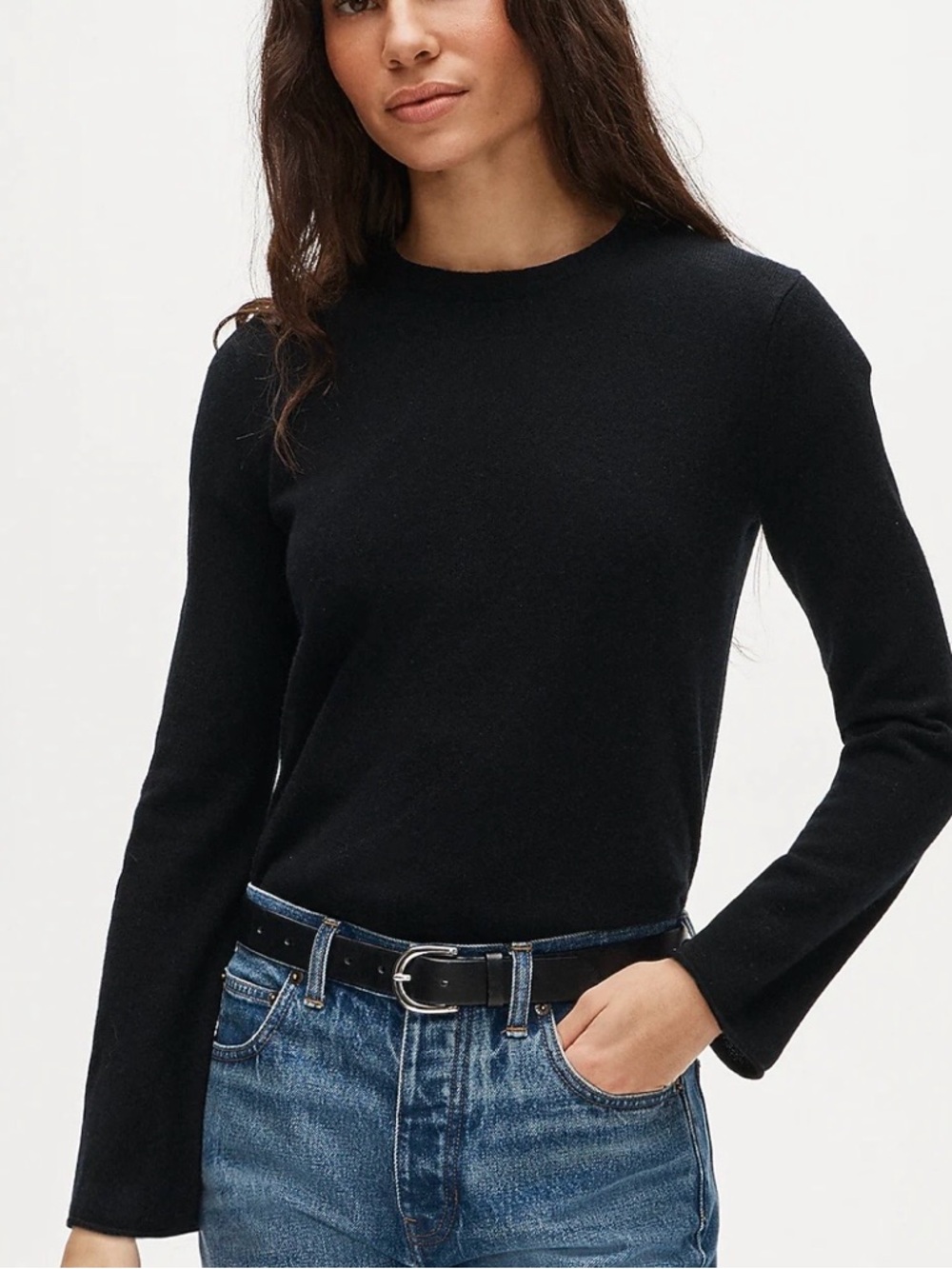 J. Crew Italian cashmere navy sweater szS